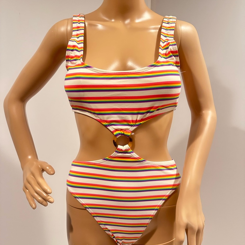 One piece multi color bathing suit by Out From Under